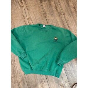 Rainforest Cafe MGM Grand Las Vegas  Green Sweatshirt Womens L Vintage 90s Y2K
